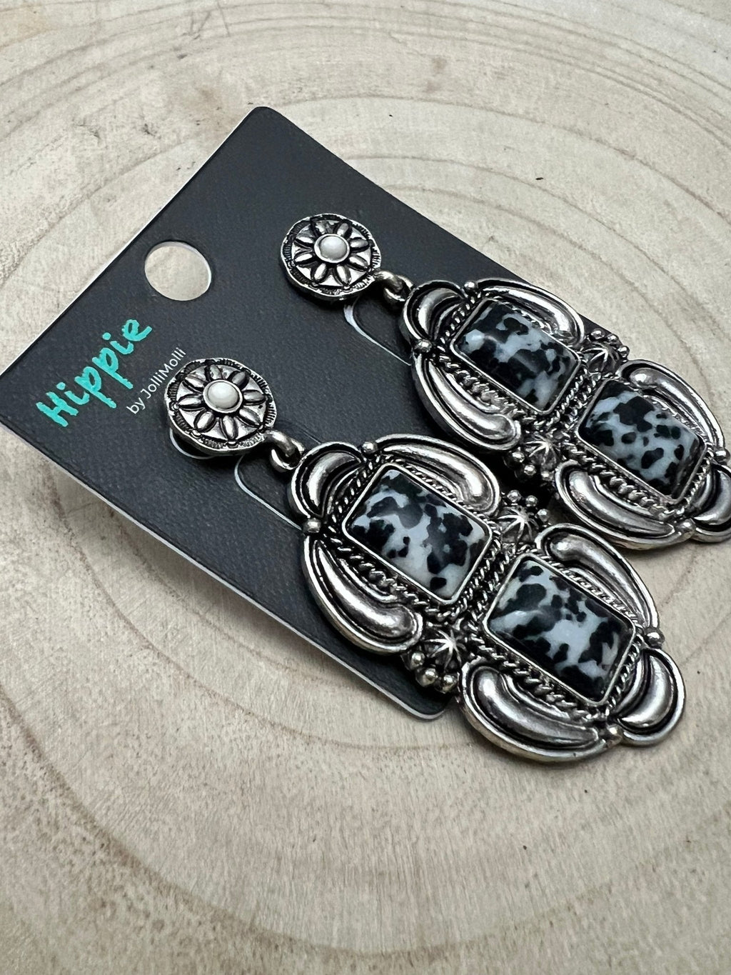 Western Faux White Buffalo Drop Earrings — Authentic Southwestern Statement - Rooted & Reckless Co.