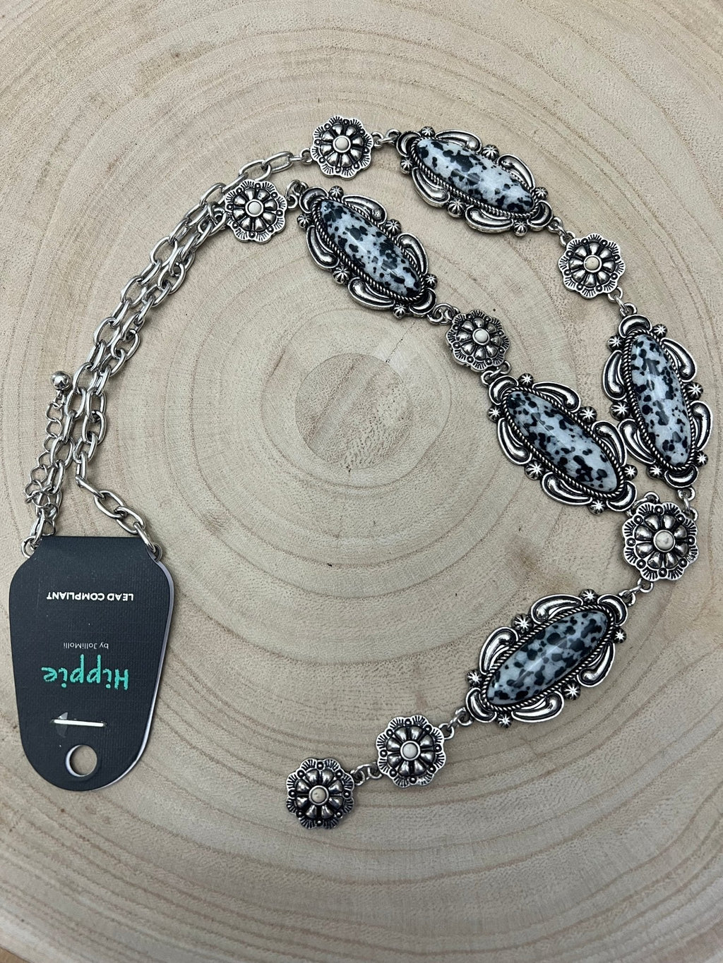 Western Faux White Buffalo Lariat Statement Necklace — 24 Inch Bold Statement - Rooted & Reckless Co.