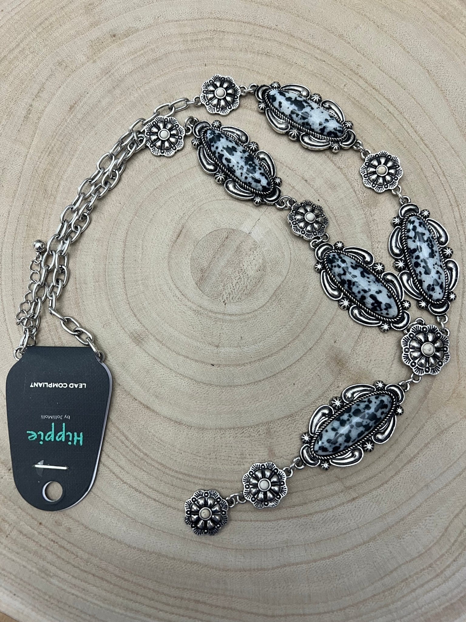 Western Faux White Buffalo Lariat Statement Necklace — 24 Inch Bold Statement - Rooted & Reckless Co.