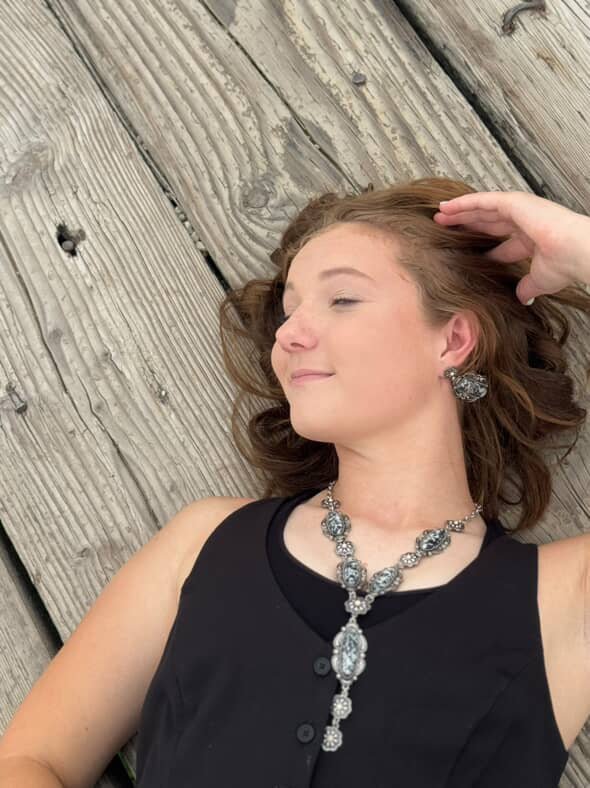 Western Faux White Buffalo Lariat Statement Necklace — 24 Inch Bold Statement - Rooted & Reckless Co.