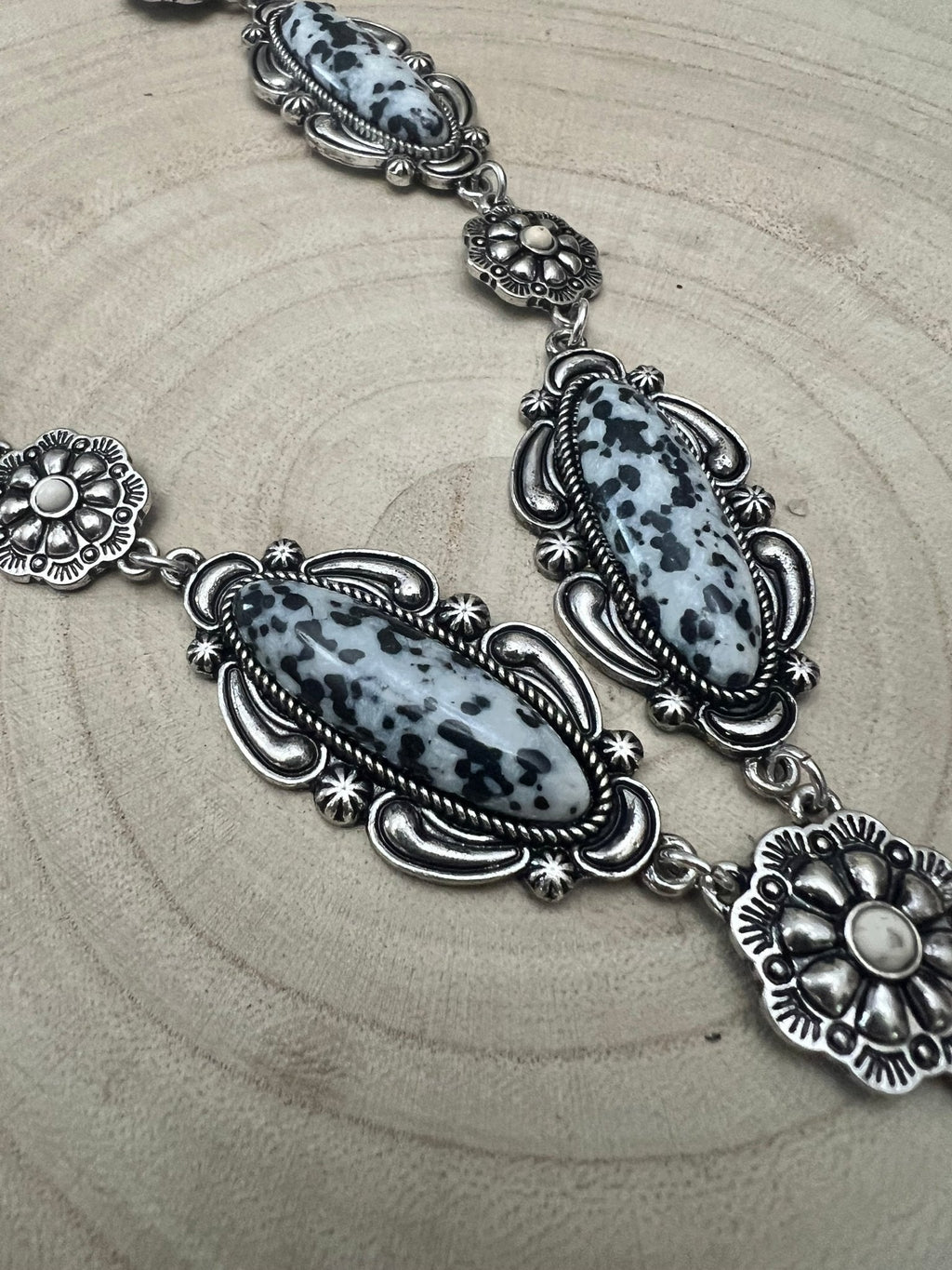 Western Faux White Buffalo Lariat Statement Necklace — 24 Inch Bold Statement - Rooted & Reckless Co.