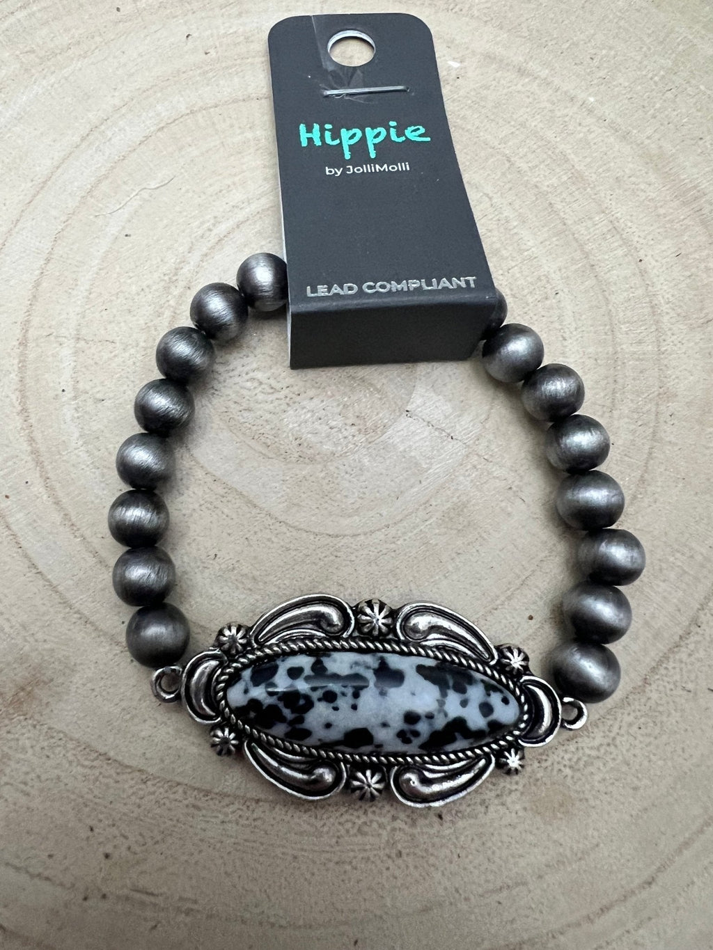 Western Faux White Buffalo Stretch Bracelet - Rooted & Reckless Co.