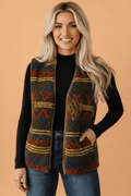Western Fleece Pocketed Zip Up Sleeveless Vest - Rooted & Reckless Co.
