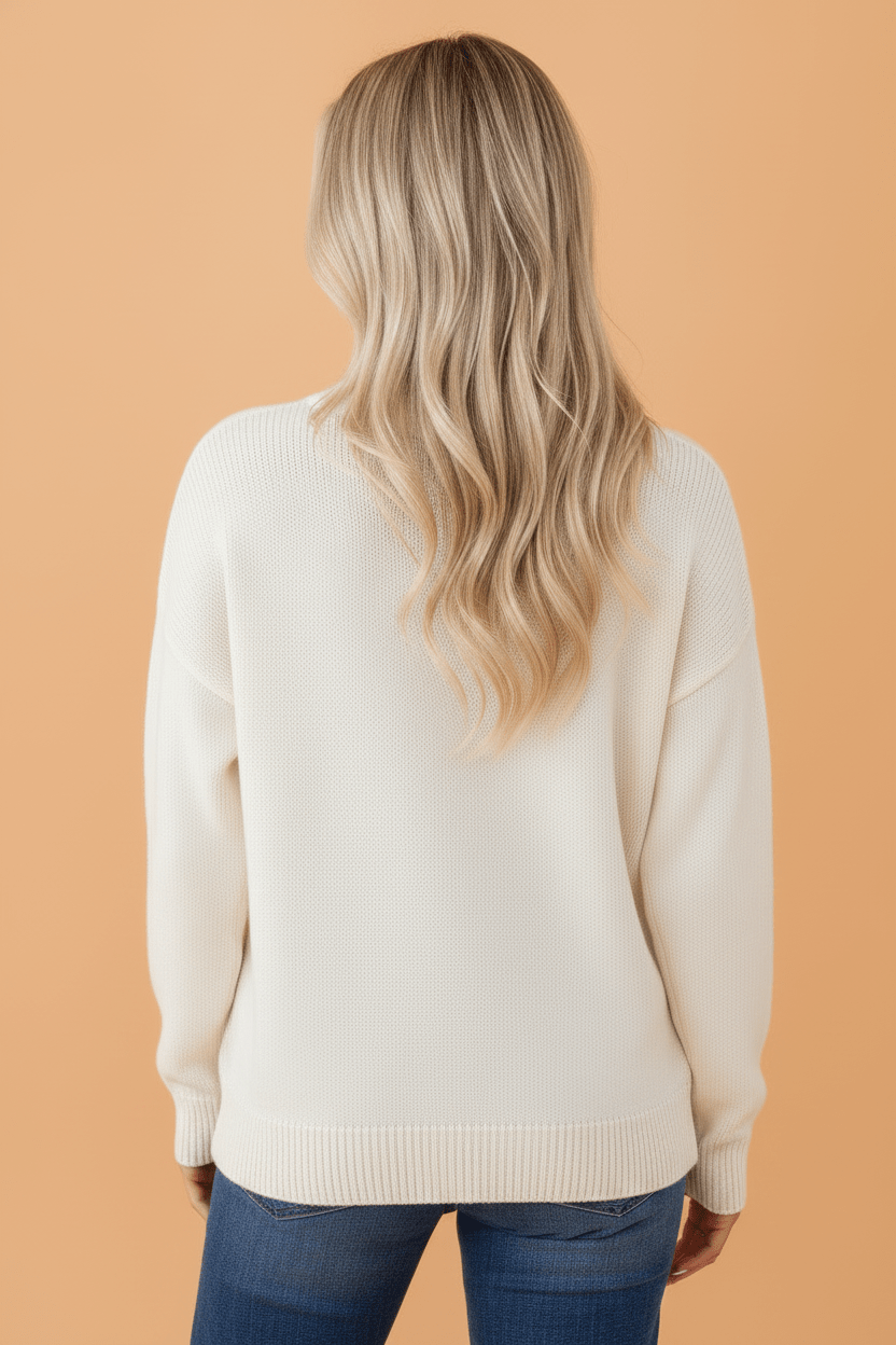 Western Floral Drop Shoulder Long Sleeve Sweater - Rooted & Reckless Co.