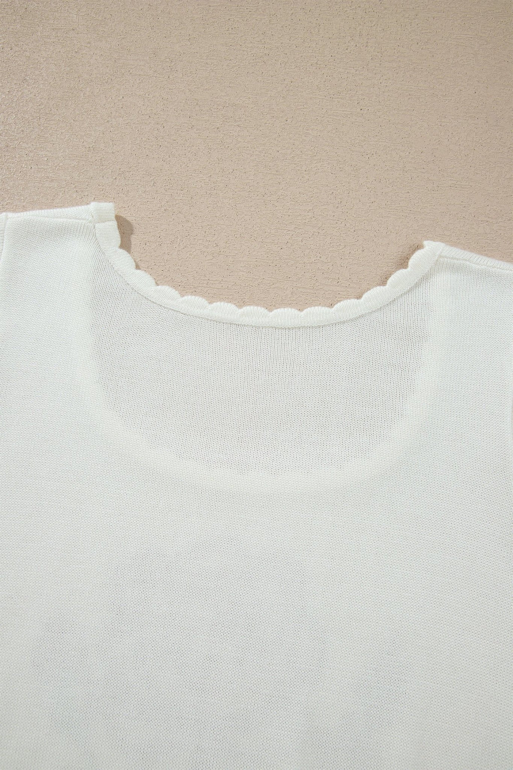 Western Floral Scalloped Square Neck Knit Top - Rooted & Reckless Co.
