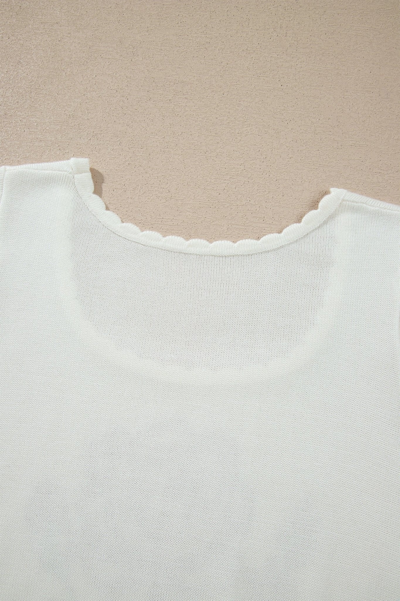 Western Floral Scalloped Square Neck Knit Top - Rooted & Reckless Co.