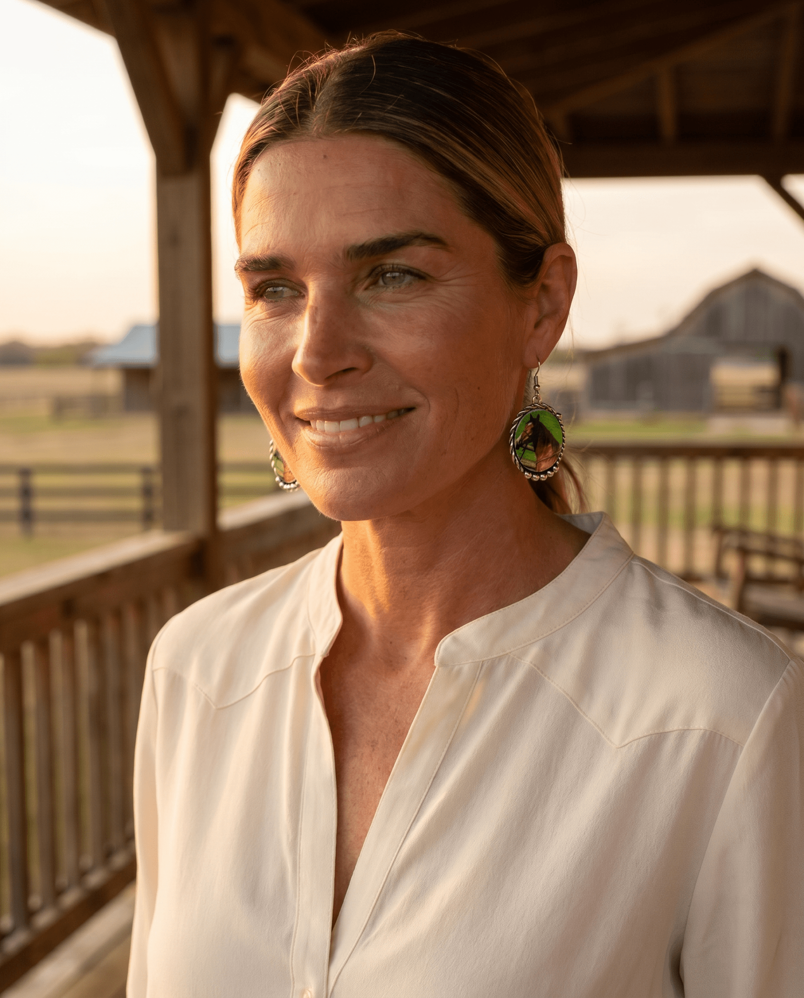 Western Framed Horse Fashion Earrings — Equestrian Statement (1½" x 1") - Rooted & Reckless Co.