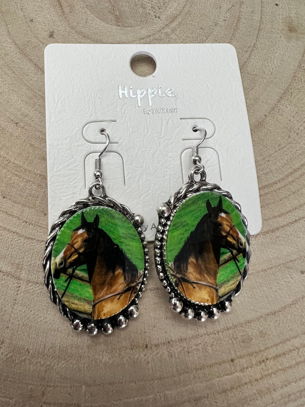 Western Framed Horse Fashion Earrings — Equestrian Statement (1½" x 1") - Rooted & Reckless Co.