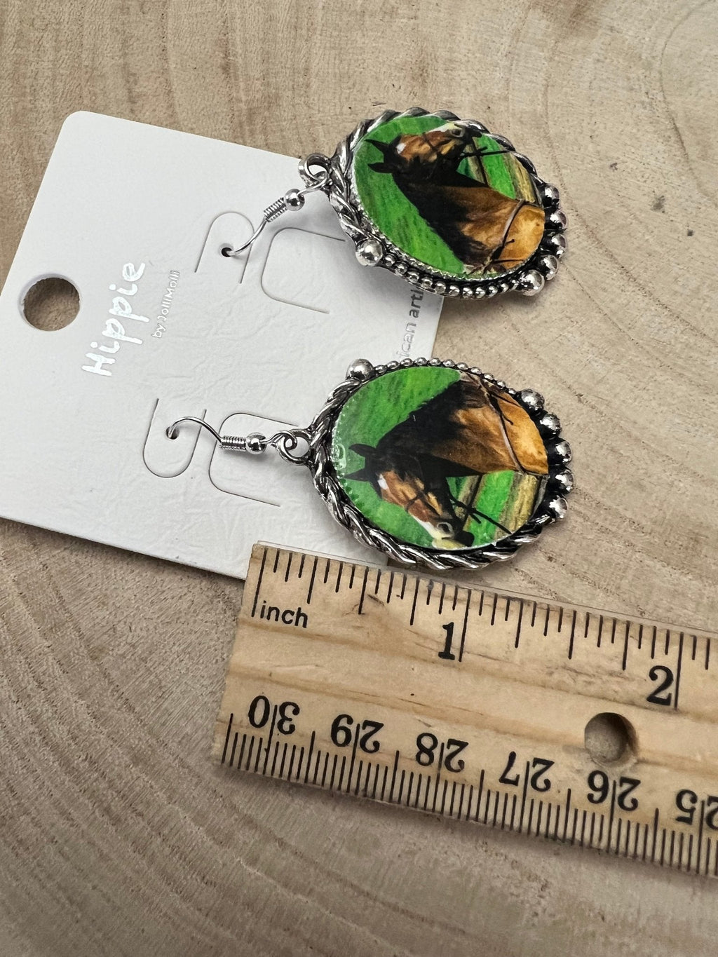 Western Framed Horse Fashion Earrings — Equestrian Statement (1½" x 1") - Rooted & Reckless Co.