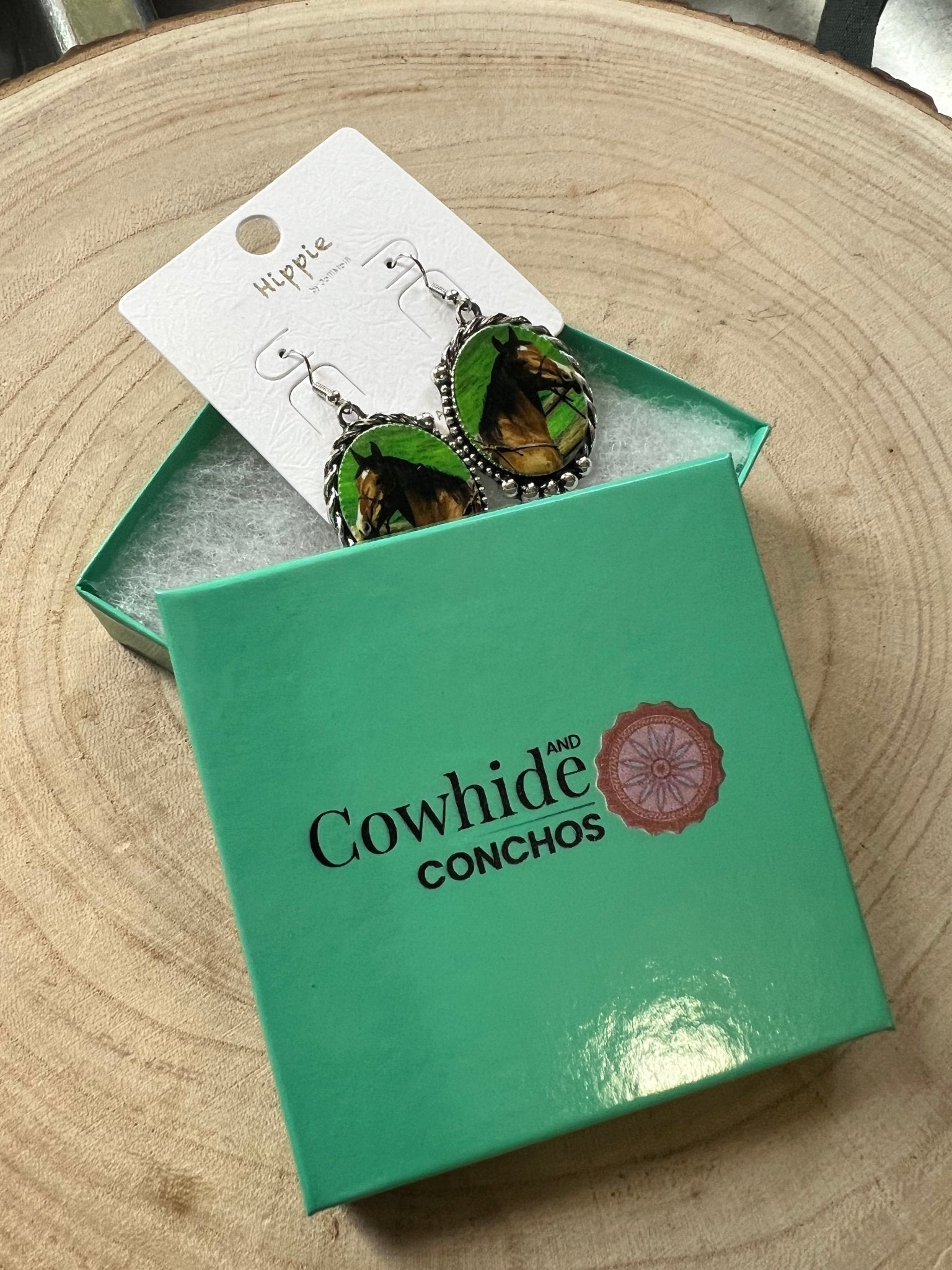 Western Framed Horse Fashion Earrings — Equestrian Statement (1½" x 1") - Rooted & Reckless Co.