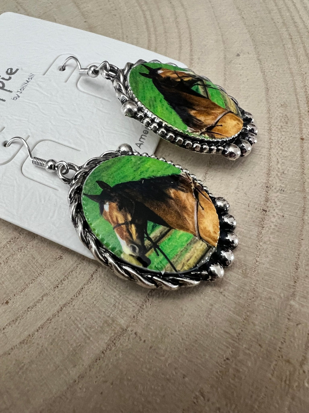 Western Framed Horse Fashion Earrings — Equestrian Statement (1½" x 1") - Rooted & Reckless Co.