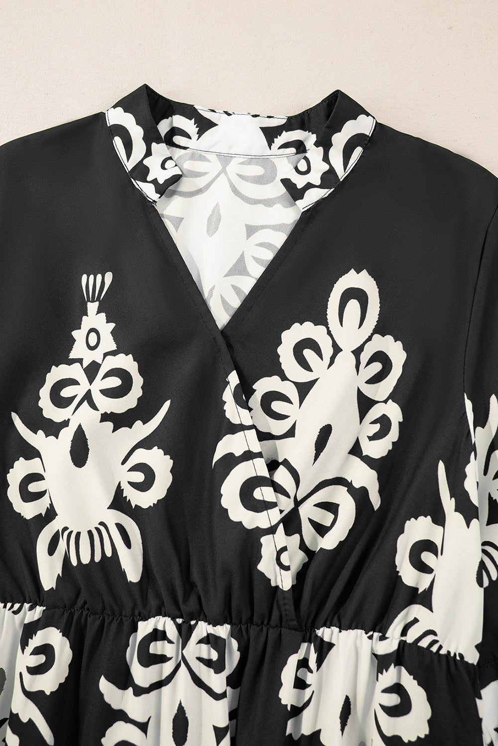 Western Geometric 3/4 Sleeve Midi Dress - Rooted & Reckless Co.