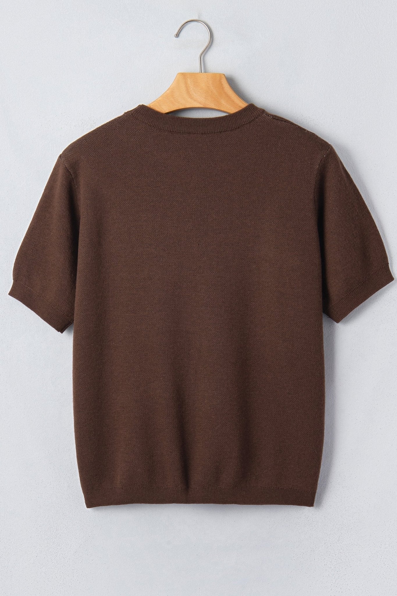 Western Geometric Short Sleeve Sweater Knit Top - Rooted & Reckless Co.
