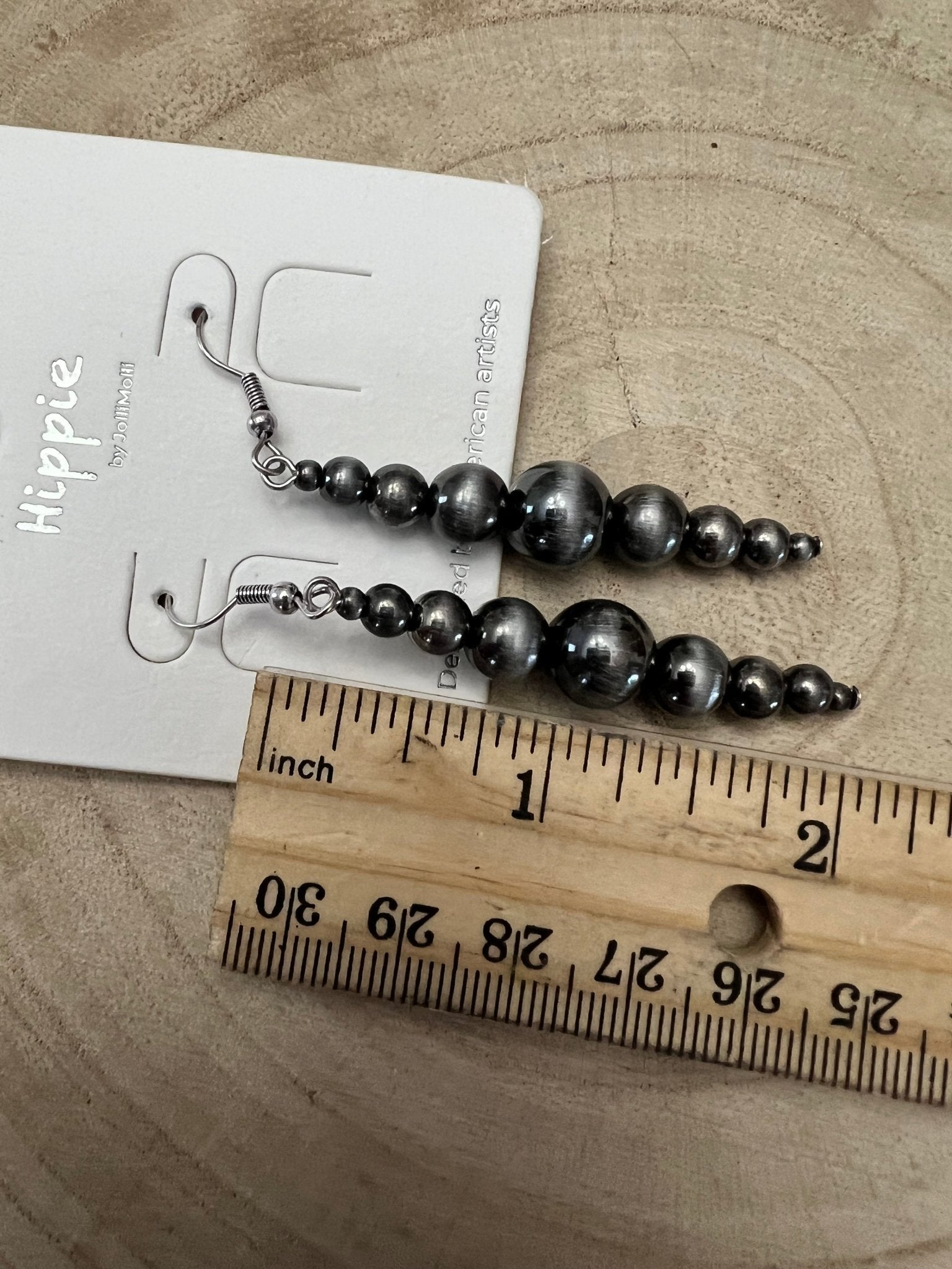 Western Graduated Faux Sterling Pearl Dangle Earrings — 2" Drop - Rooted & Reckless Co.