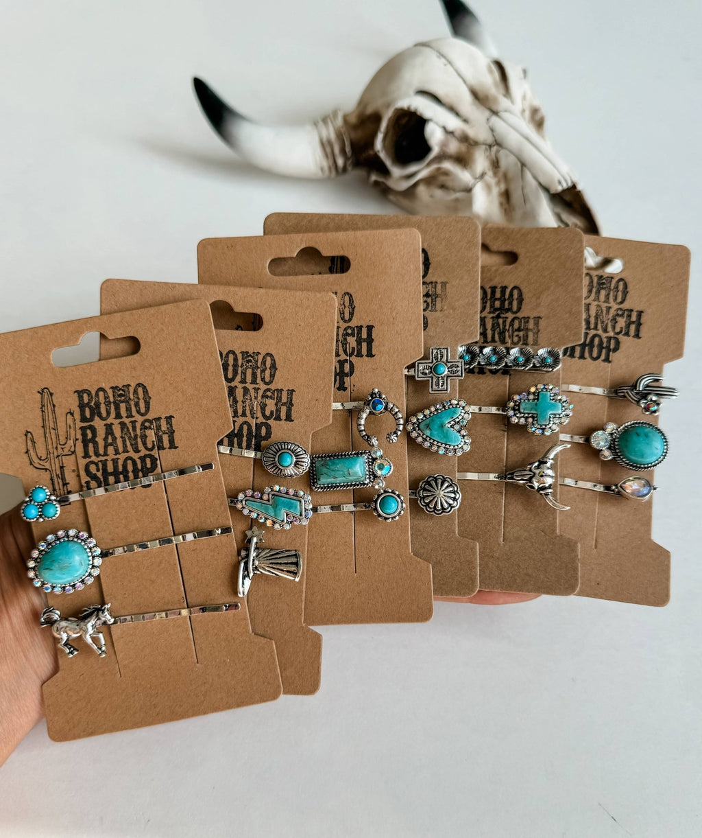 Western Hair Bobby 3 Pin Set - wedding, prom hair bridesmaid - Rooted & Reckless Co.
