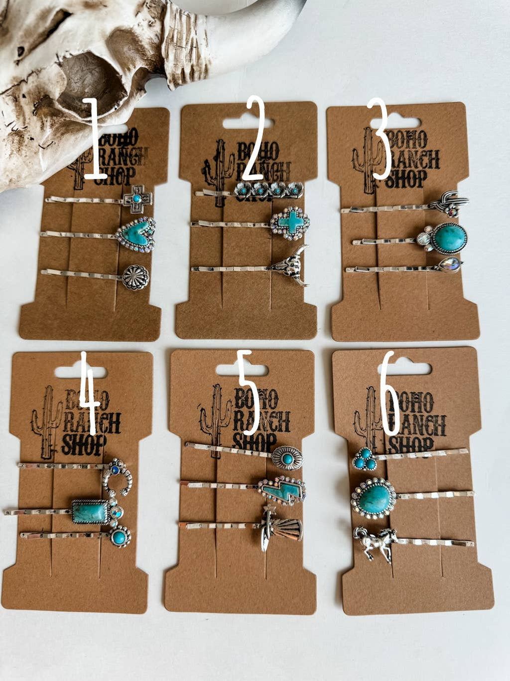 Western Hair Bobby 3 Pin Set - wedding, prom hair bridesmaid - Rooted & Reckless Co.