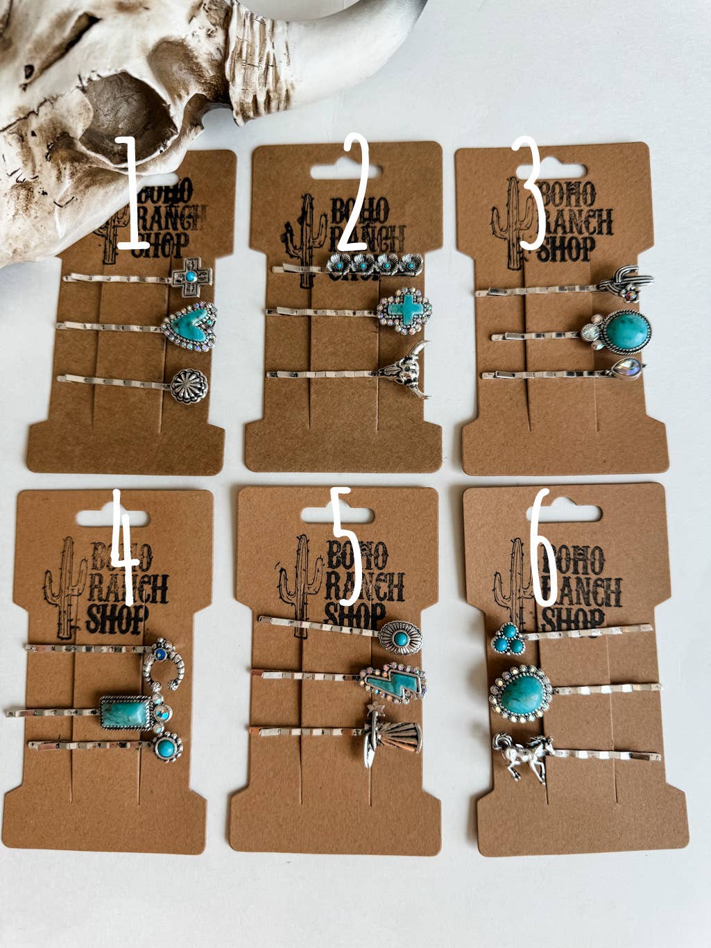 Western Hair Bobby 3 Pin Set - wedding, prom hair bridesmaid - Rooted & Reckless Co.