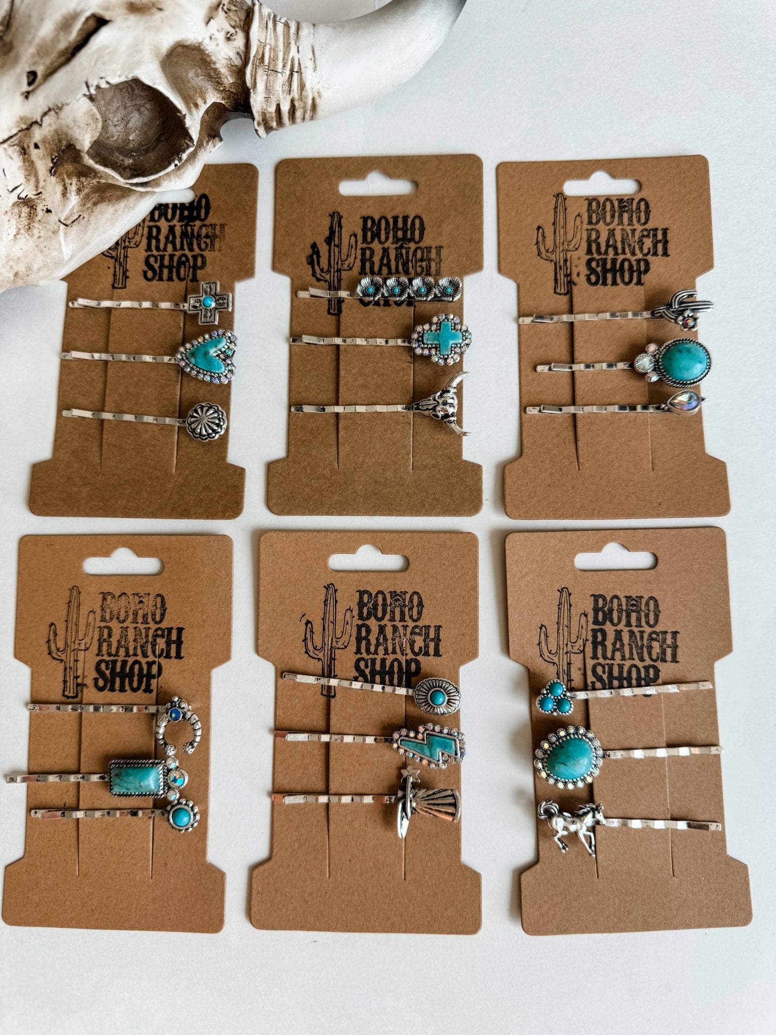 Western Hair Bobby 3 Pin Set - wedding, prom hair bridesmaid - Rooted & Reckless Co.