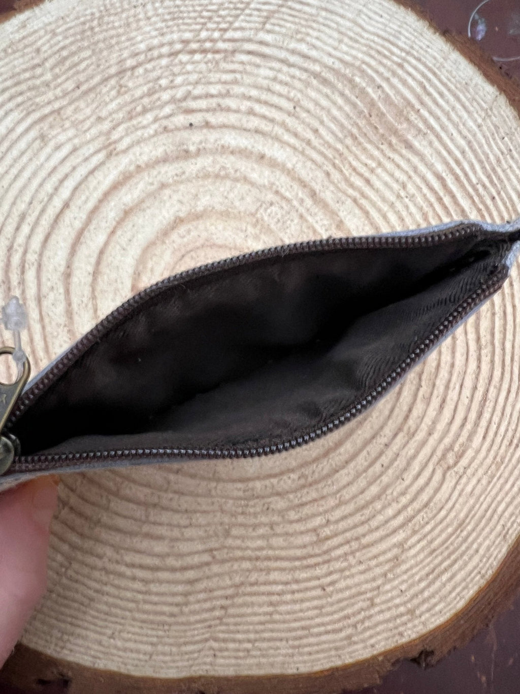 Western Hair-on-Hide Coin Purse — Brown & White Cowhide Mini Accessory - Rooted & Reckless Co.