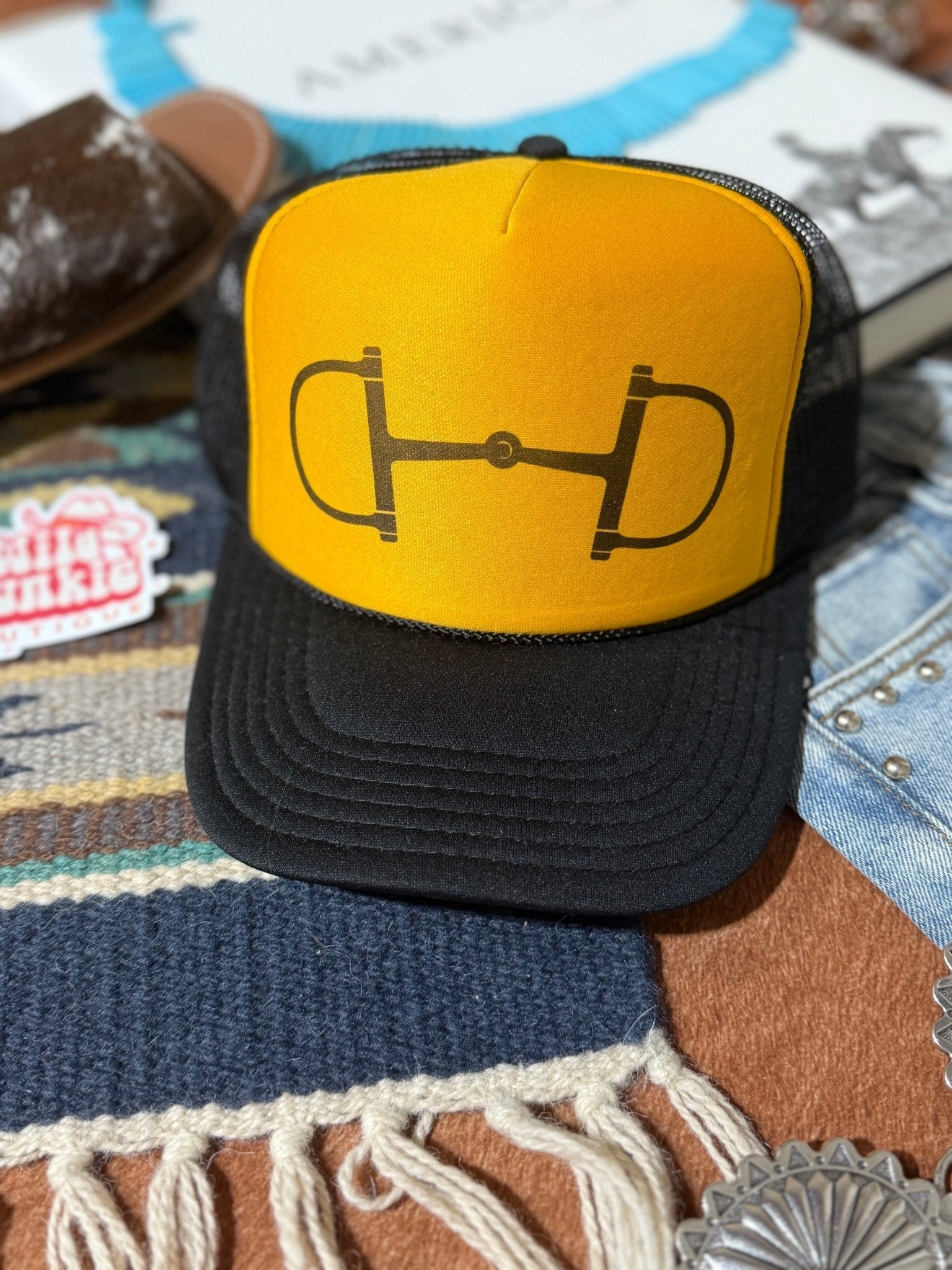 Western Horse Bit Trucker Hat - Rooted & Reckless Co.