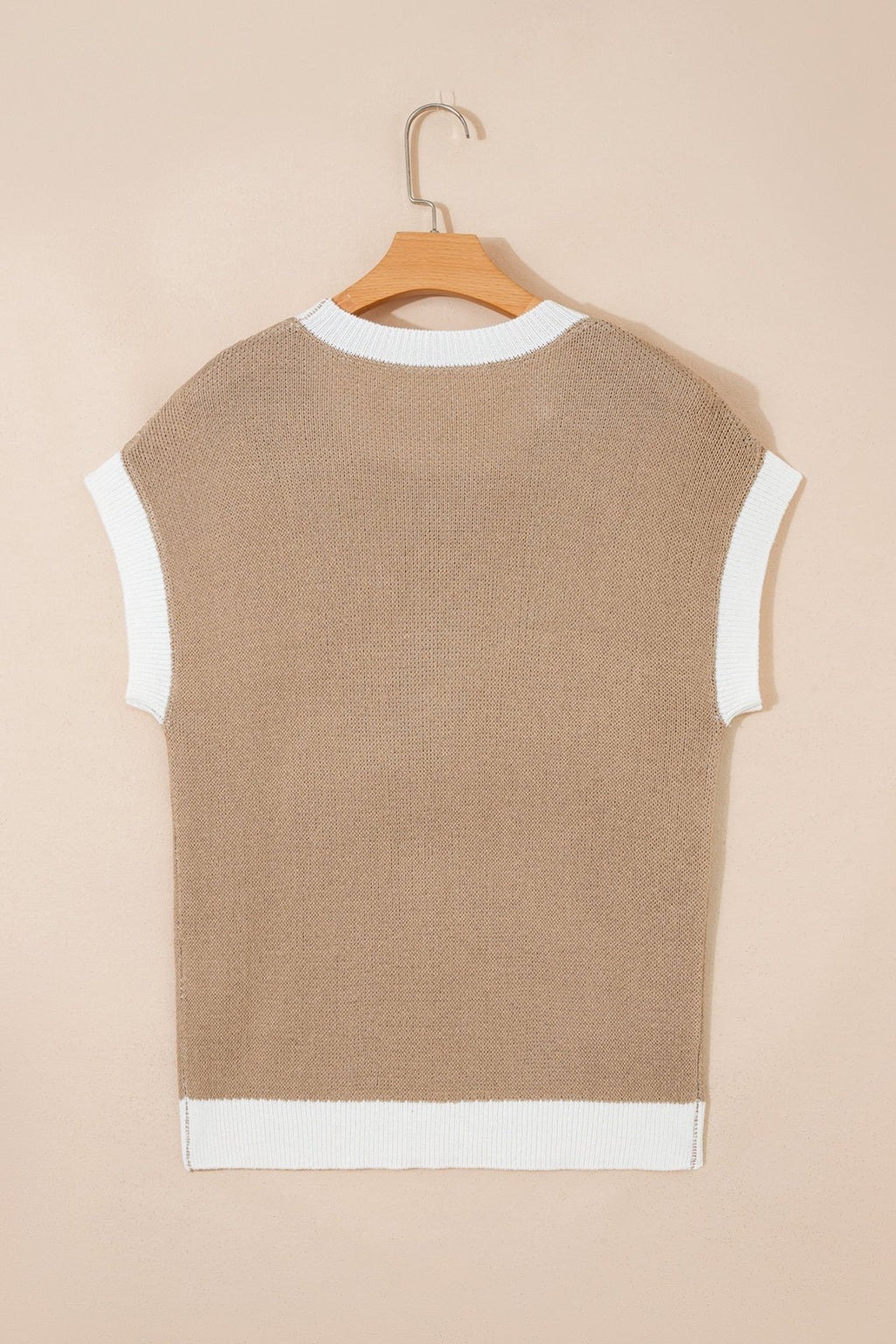 Western Horseshoe Contrast Trim Short Sleeve Sweater - Rooted & Reckless Co.