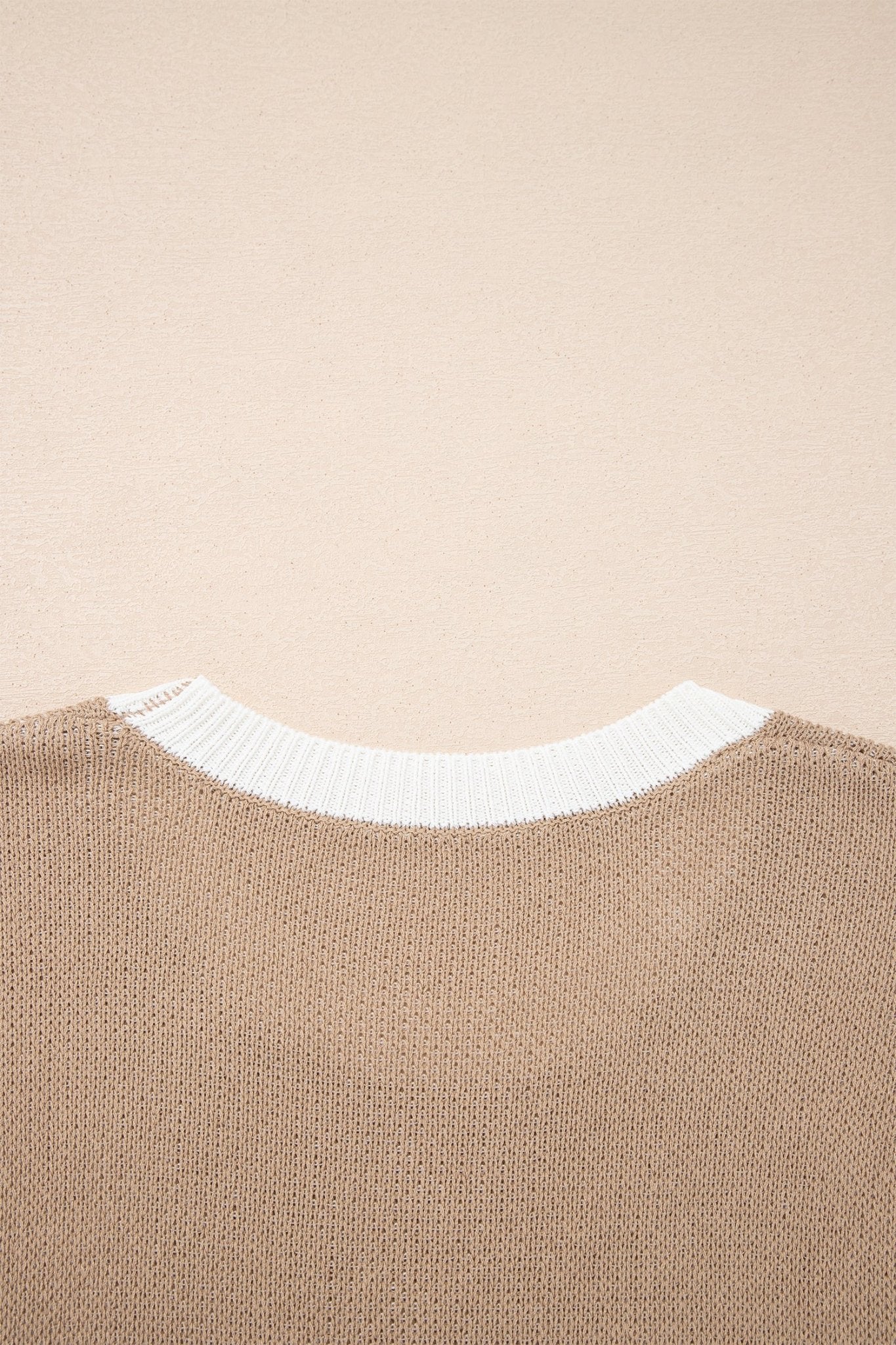 Western Horseshoe Contrast Trim Short Sleeve Sweater - Rooted & Reckless Co.