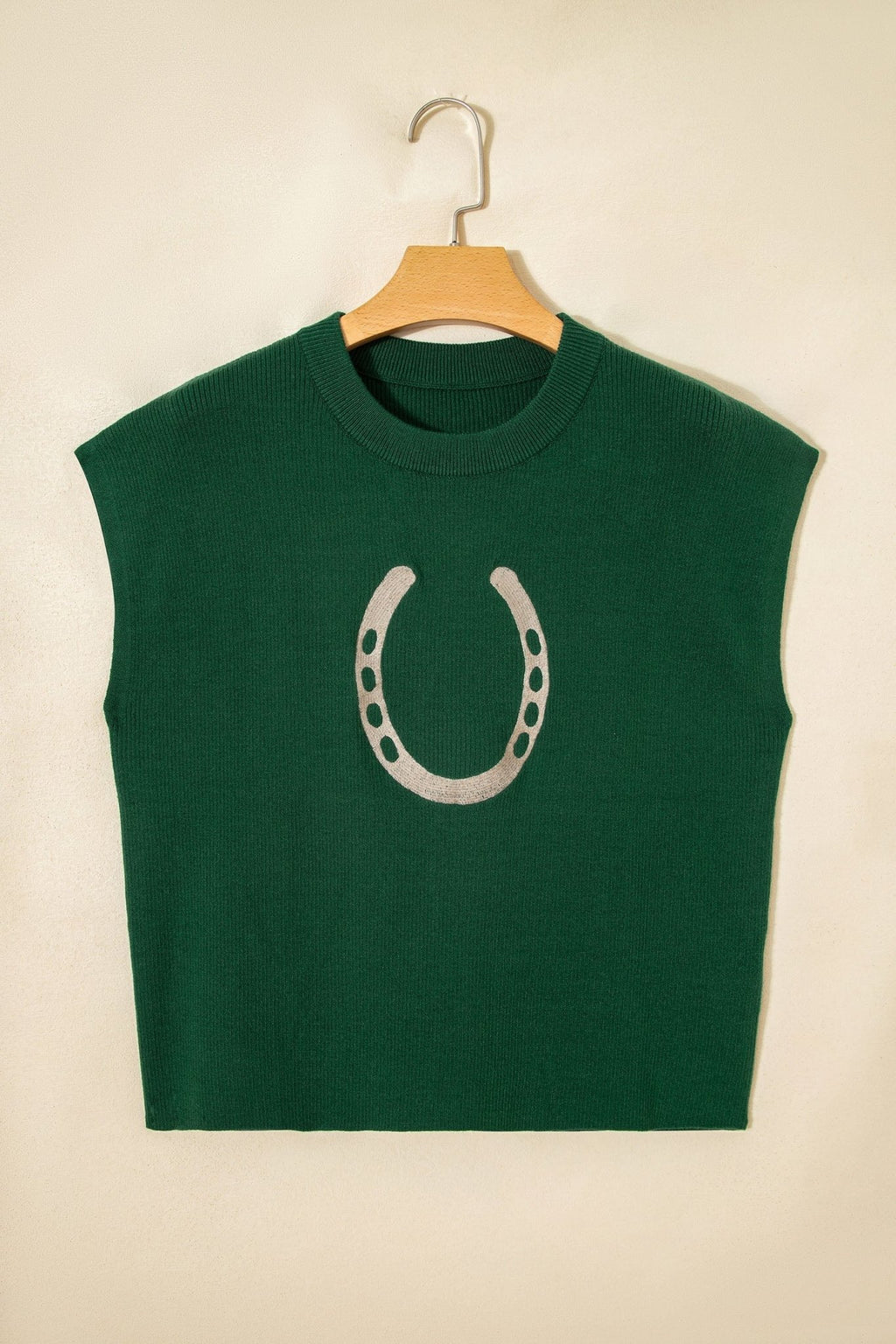 Western Horseshoe Graphic Short Sleeve Sweater - Rooted & Reckless Co.