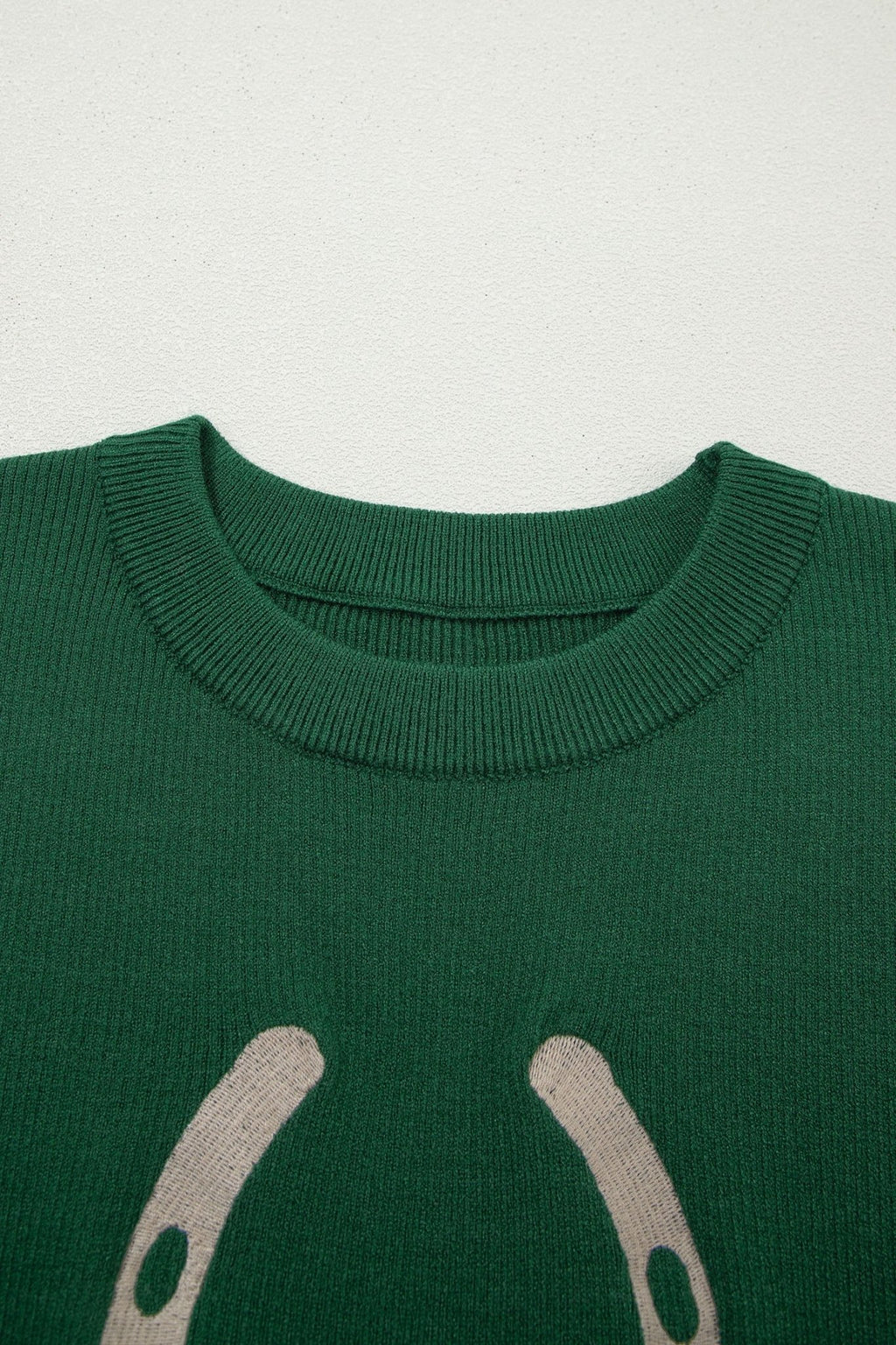 Western Horseshoe Graphic Short Sleeve Sweater - Rooted & Reckless Co.