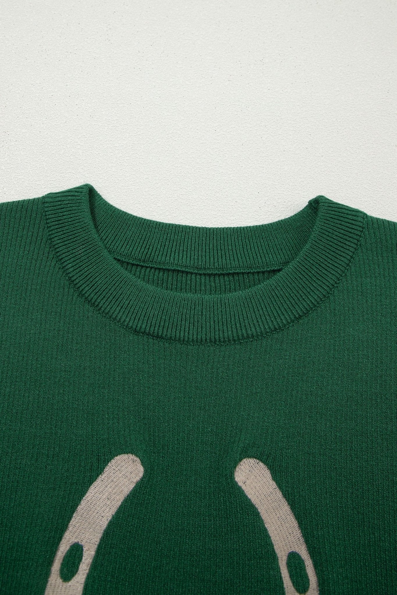 Western Horseshoe Graphic Short Sleeve Sweater - Rooted & Reckless Co.