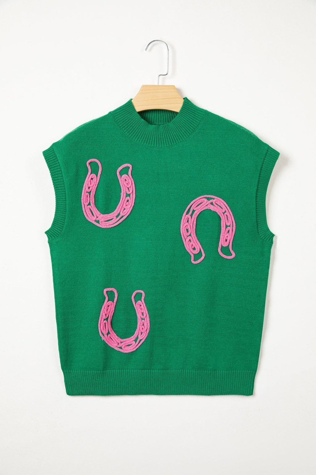 Western Horseshoe Mock Neck Short Sleeve Sweater - Rooted & Reckless Co.
