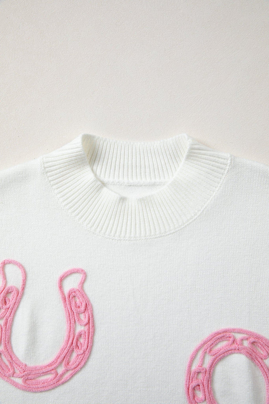 Western Horseshoe Mock Neck Short Sleeve Sweater - Rooted & Reckless Co.