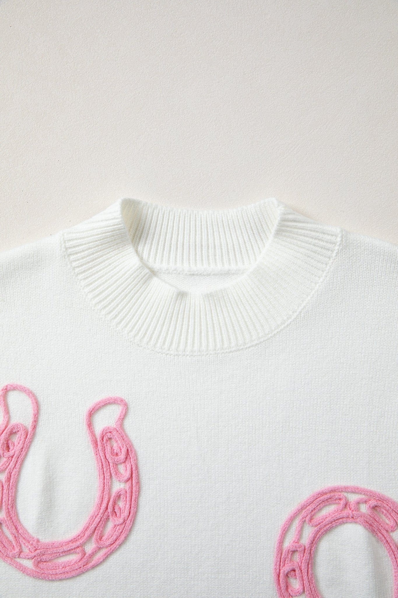 Western Horseshoe Mock Neck Short Sleeve Sweater - Rooted & Reckless Co.