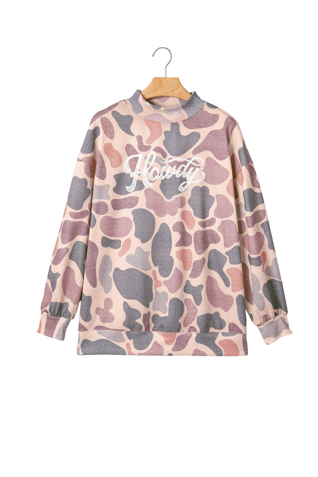 Western Howdy Camo Baggy Pullover Sweatshirt - Rooted & Reckless Co.