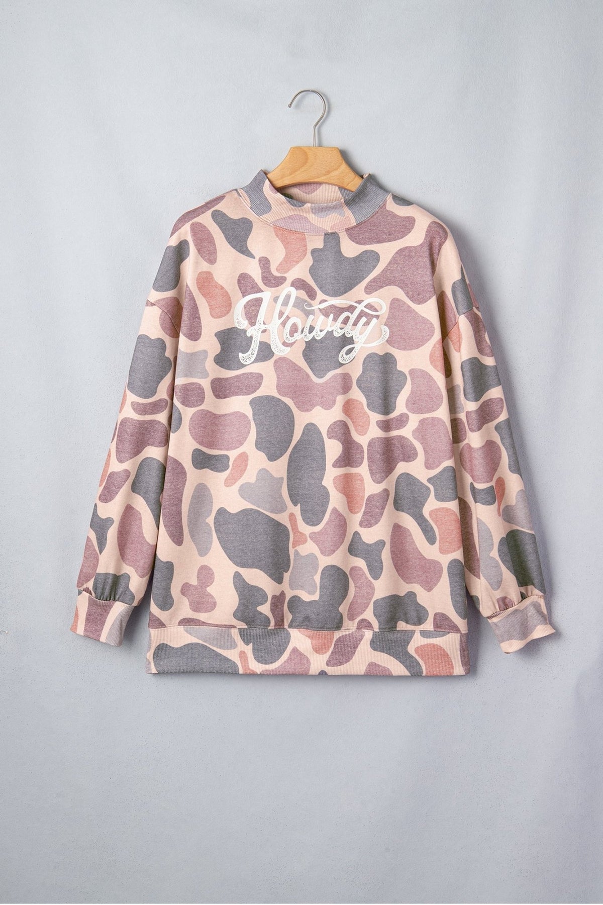 Western Howdy Camo Baggy Pullover Sweatshirt - Rooted & Reckless Co.