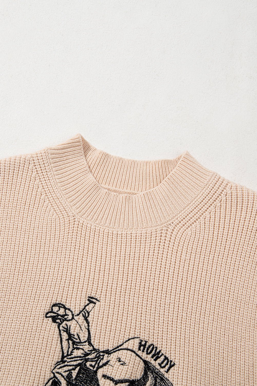 Western Howdy Cowboy Mock Neck Sleeveless Sweater - Rooted & Reckless Co.