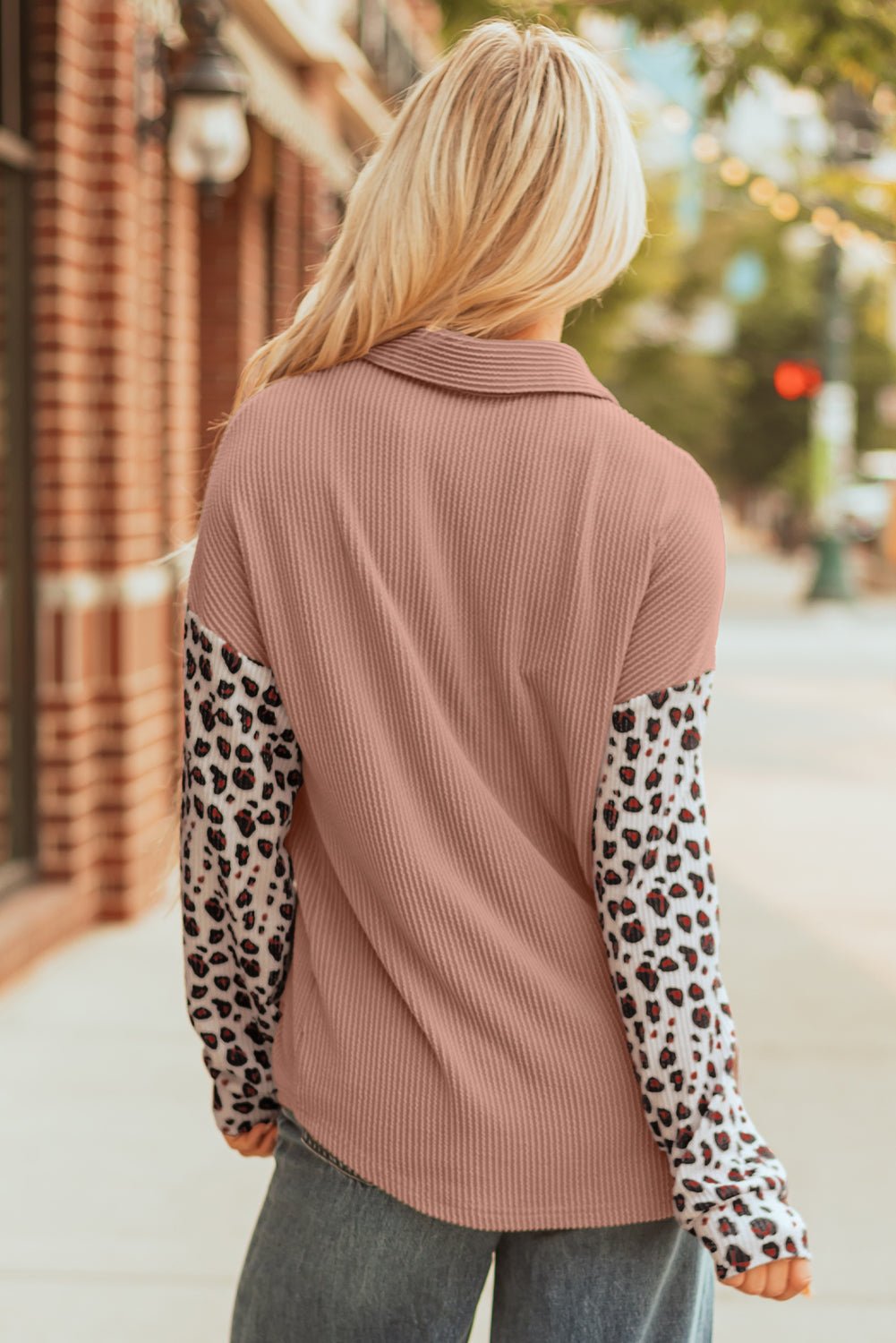 Western Leopard Corded Knit Patchwork Shacket - Rooted & Reckless Co.