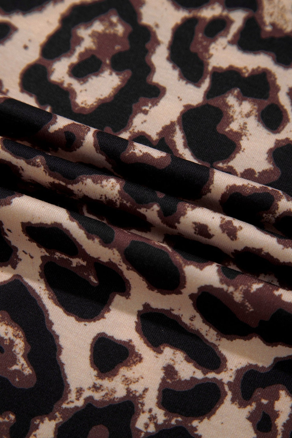 Western Leopard High Neck Long Sleeve Slim Top - Rooted & Reckless Co.
