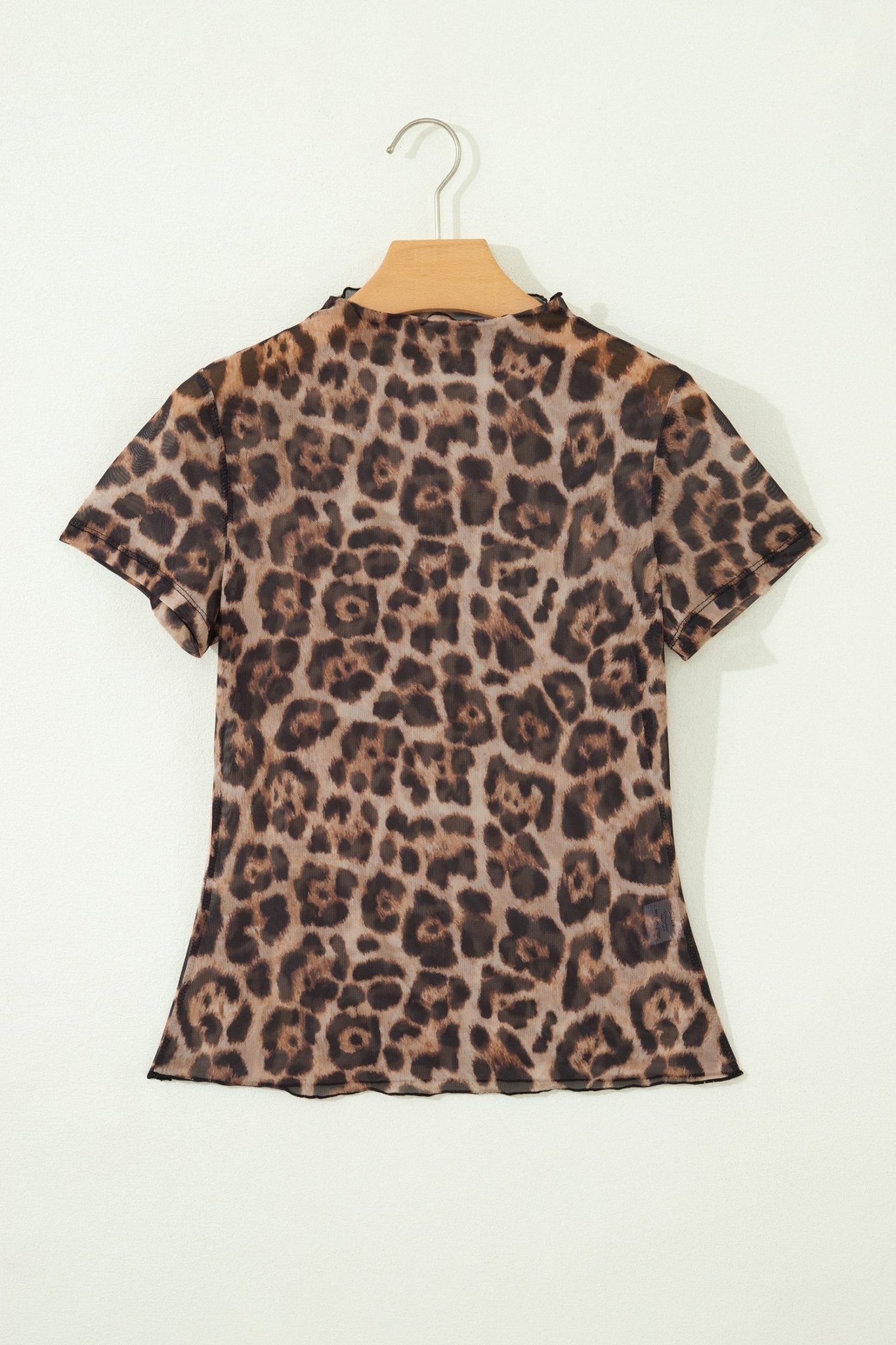 Western & Leopard Mesh Short Sleeve Top - Rooted & Reckless Co.