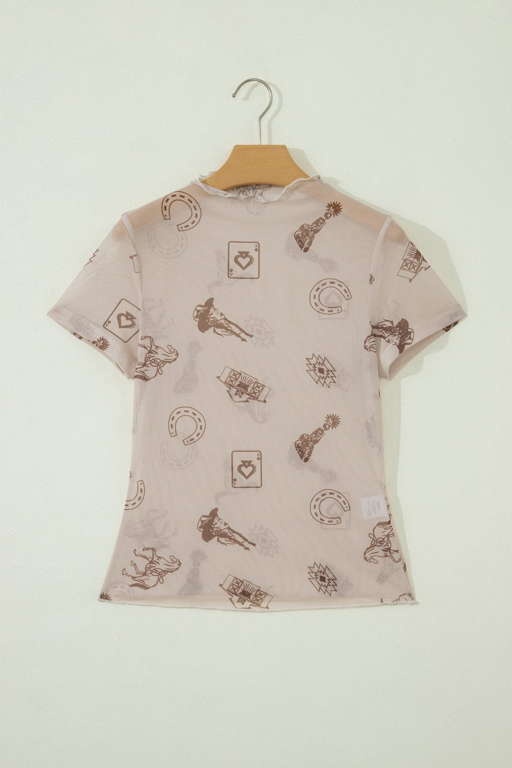 Western & Leopard Mesh Short Sleeve Top - Rooted & Reckless Co.
