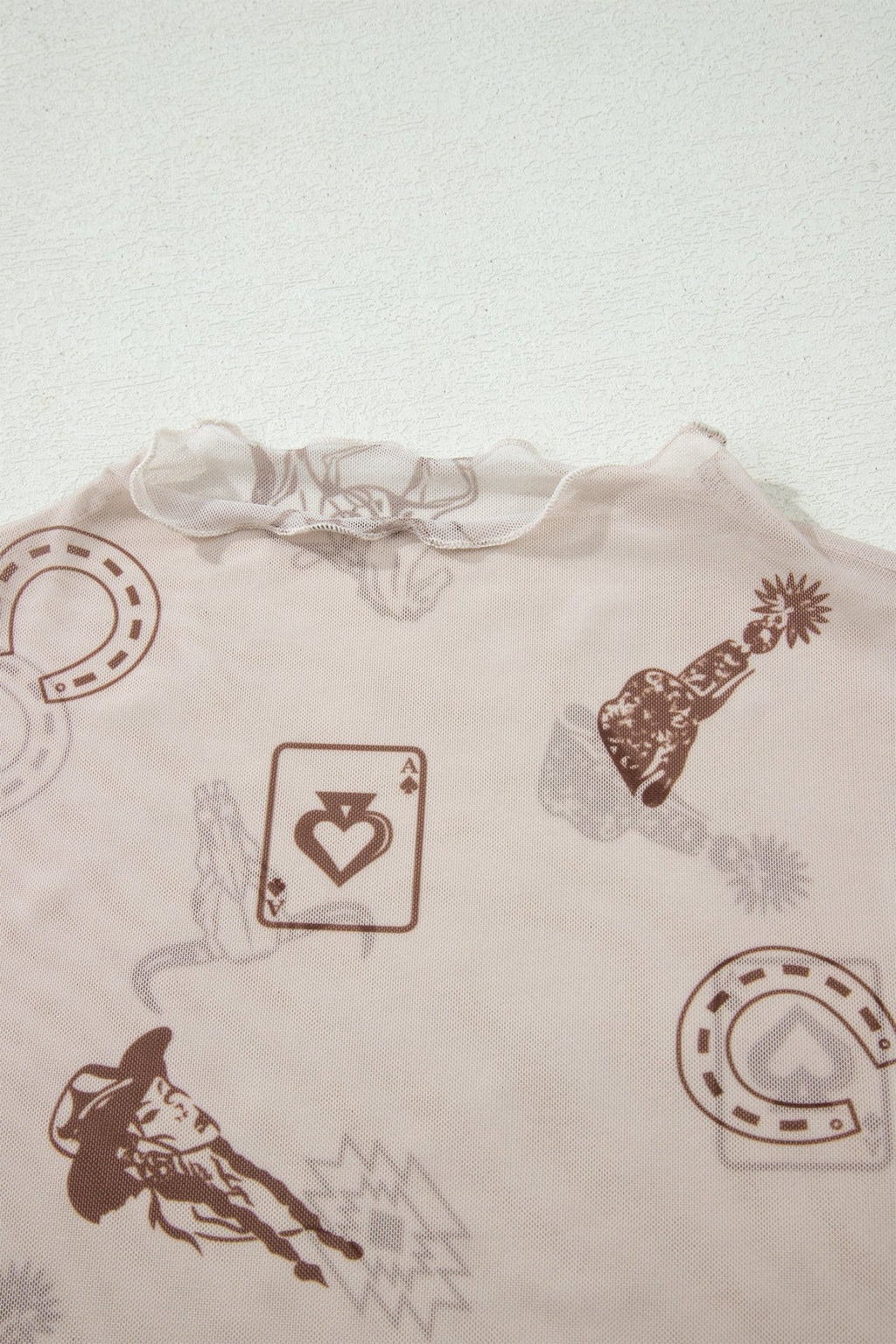Western & Leopard Mesh Short Sleeve Top - Rooted & Reckless Co.
