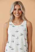 Western Mallard Round Neck Tank Top - Rooted & Reckless Co.