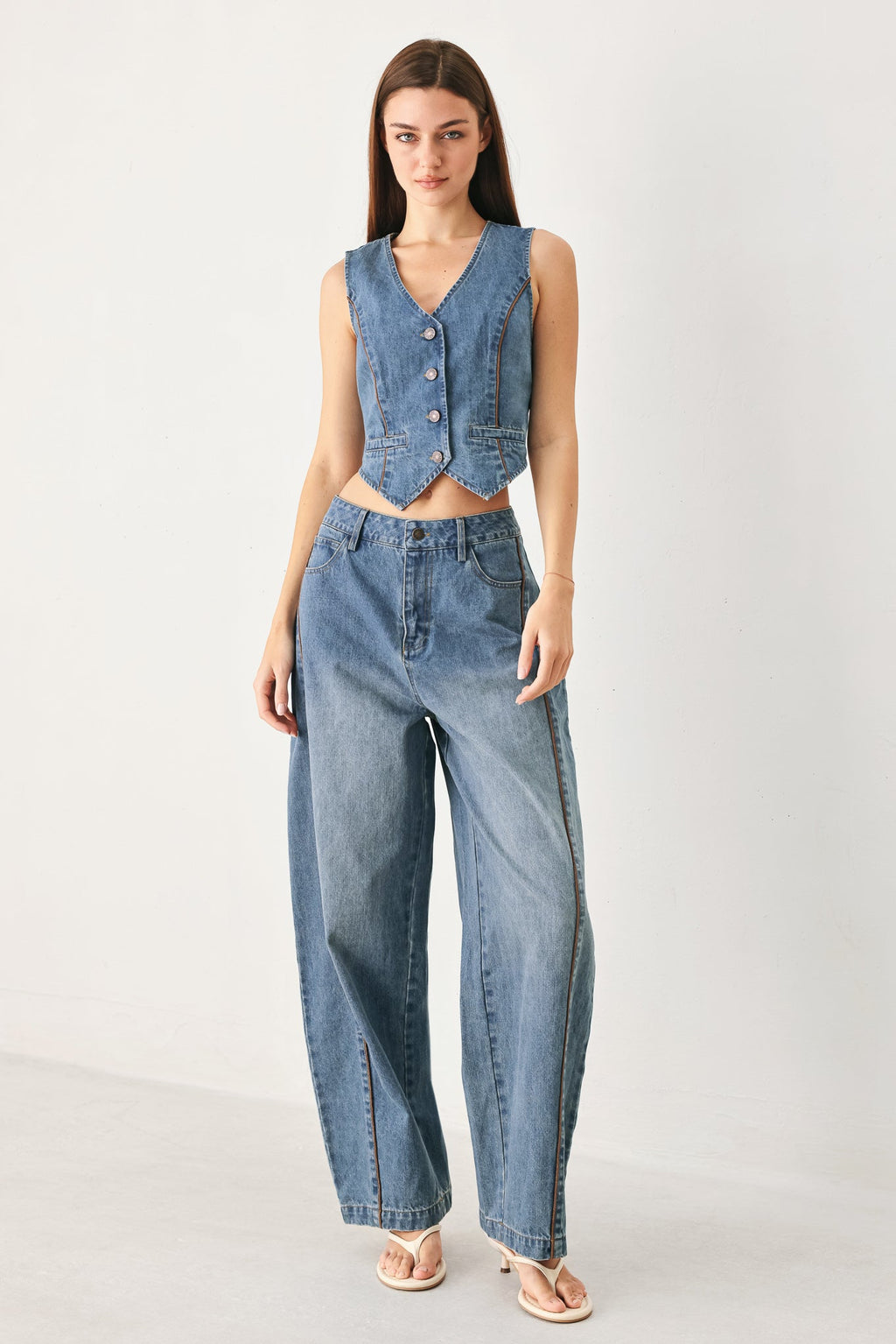 WESTERN MUSE DENIM BALLON PANTS - Rooted & Reckless Co.
