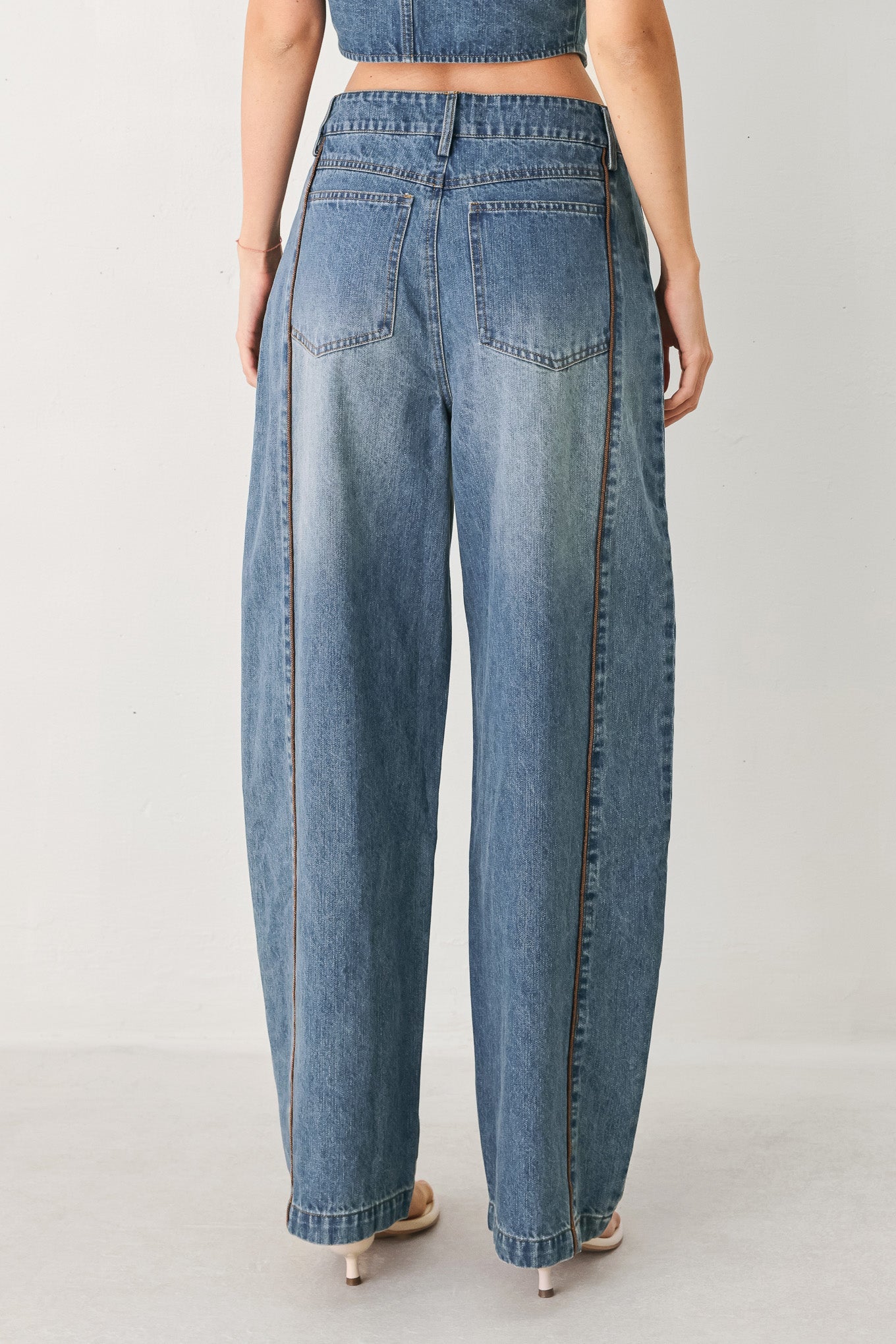 WESTERN MUSE DENIM BALLON PANTS - Rooted & Reckless Co.
