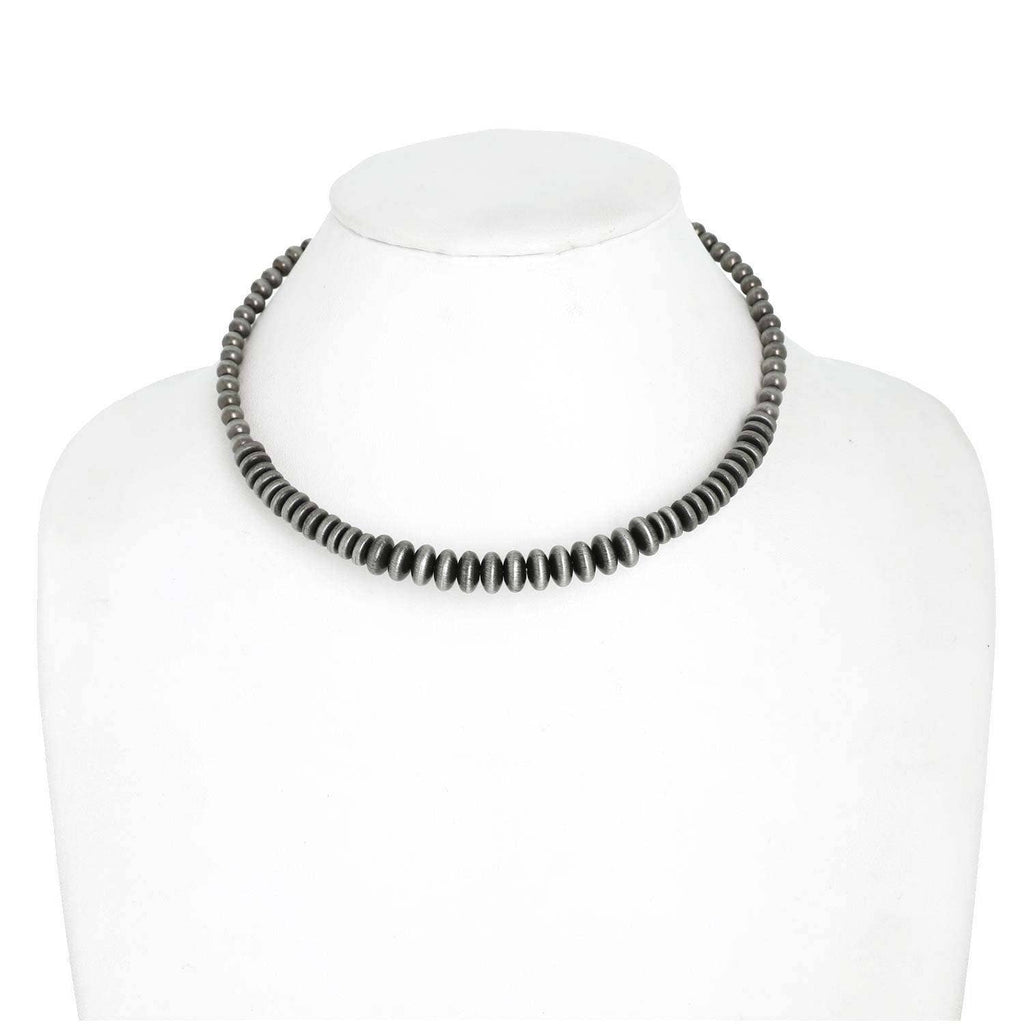Western Navajo Pearl Beaded Collar Necklace - Rooted & Reckless Co.
