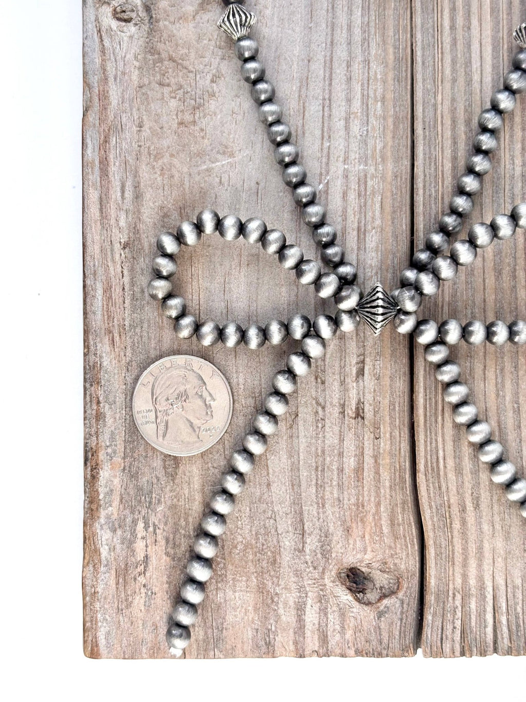 Western Navajo Pearl Coquette Bow Pendant Necklace - Rooted & Reckless Co.