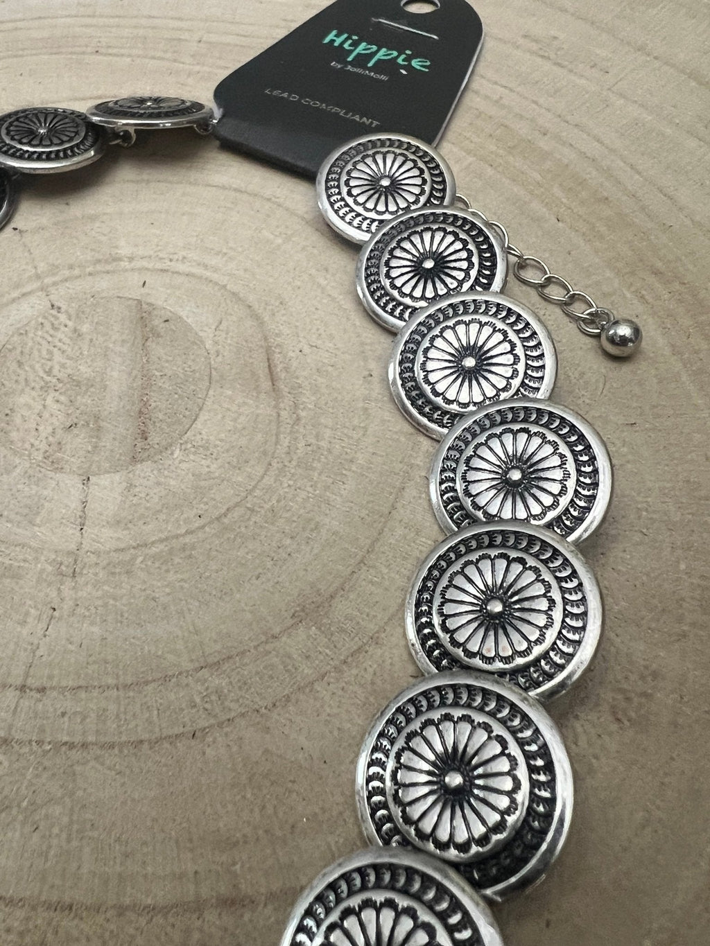 Western Overlapping Concho Necklace — 18 Inch Southwestern Statement - Rooted & Reckless Co.