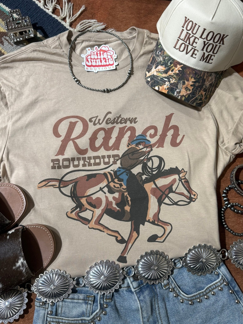 Western Ranch Round Up Graphic Tee - Rooted & Reckless Co.