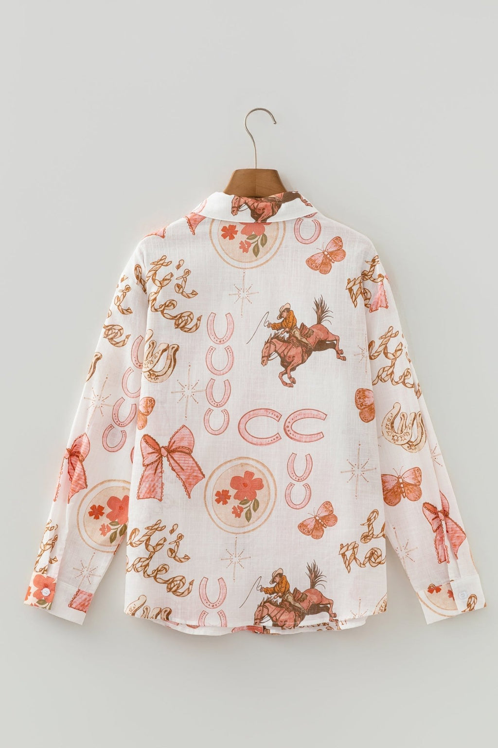 Western Rodeo Cowgirl Buttoned Long Sleeve Shirt - Rooted & Reckless Co.