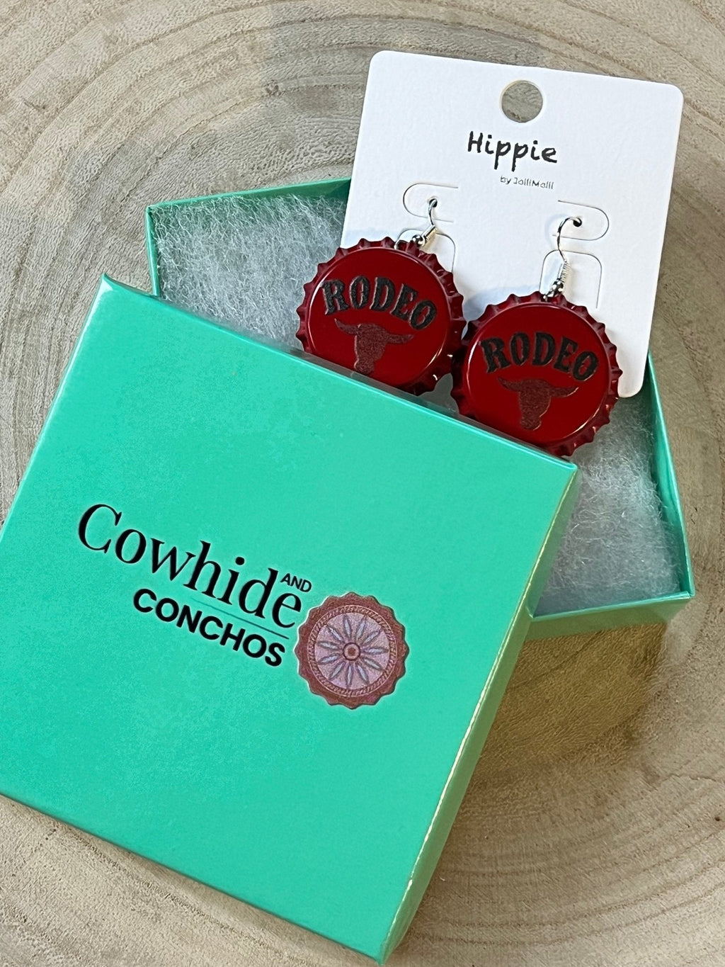 Western Rodeo Steer Head Beer Cap Earrings — Bull Motif Western Statement - Rooted & Reckless Co.