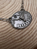 Western Rodeo Steer Head Pendant Necklace — 18 Inch with Extender - Rooted & Reckless Co.